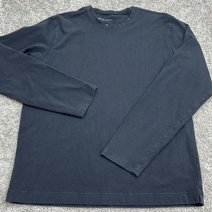 Isda & Co Black Heavier Weight Stretch Cotton Knit Long Sleeve Shirt Men’s M